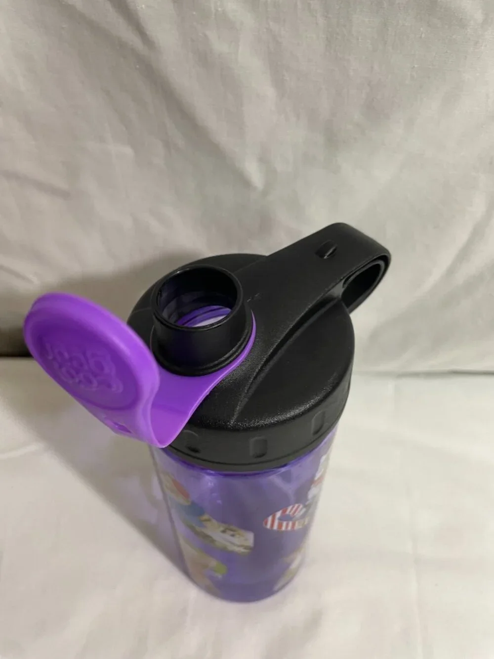 Cool Gear Purple Christmas Cats Kids Water Bottle Flip Top BPA Free 16 oz